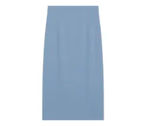 Bleistiftrock aus Cady - Blau