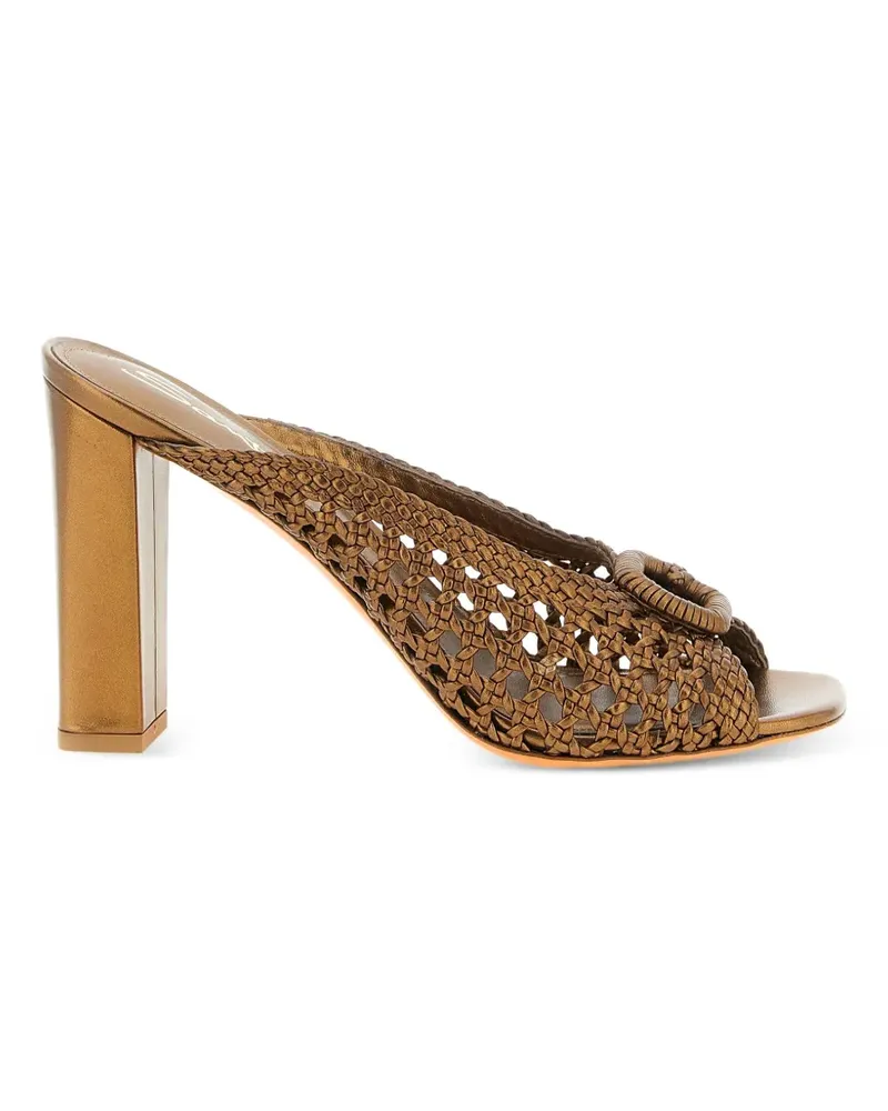 Santoni woven leather sandals - Braun Braun