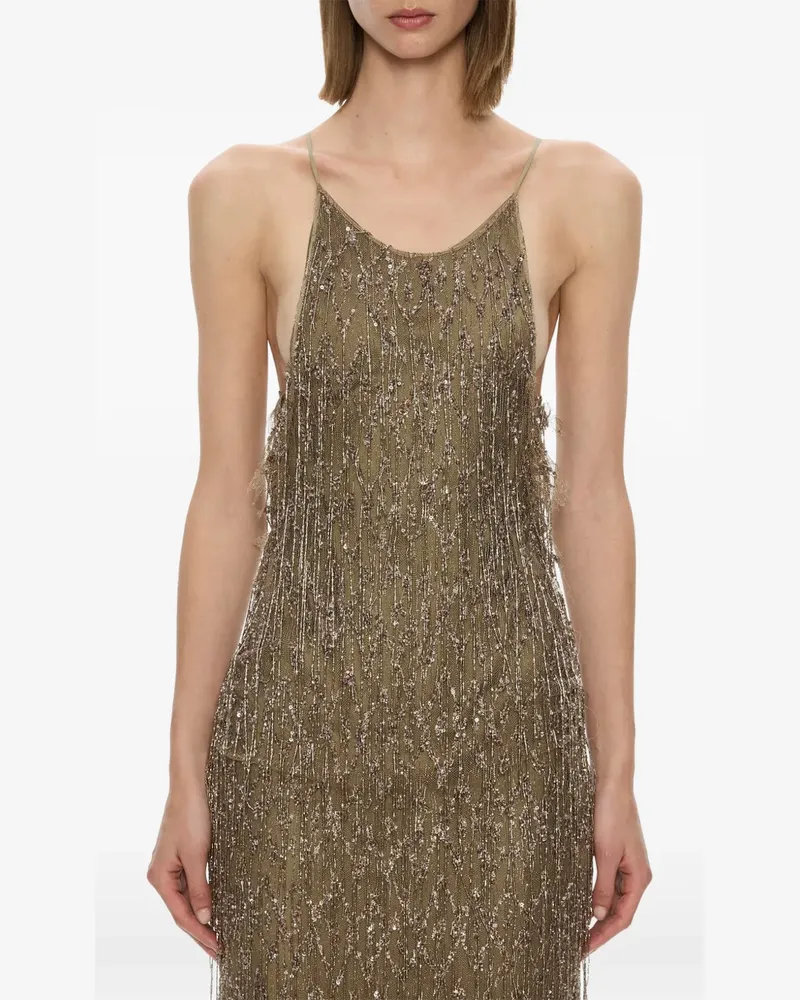 Christopher Esber Minikleid mit Pailletten - Grün Grün