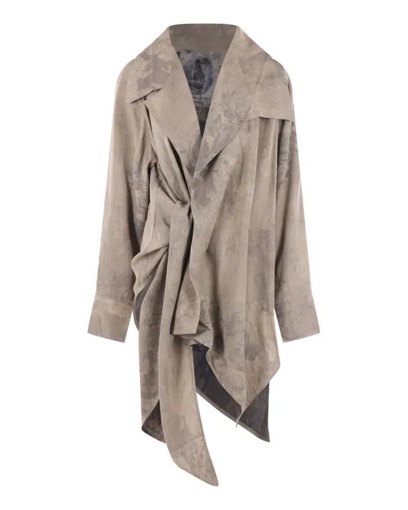 Ziggy Chen draped asymmetric blouse - Grau Grau