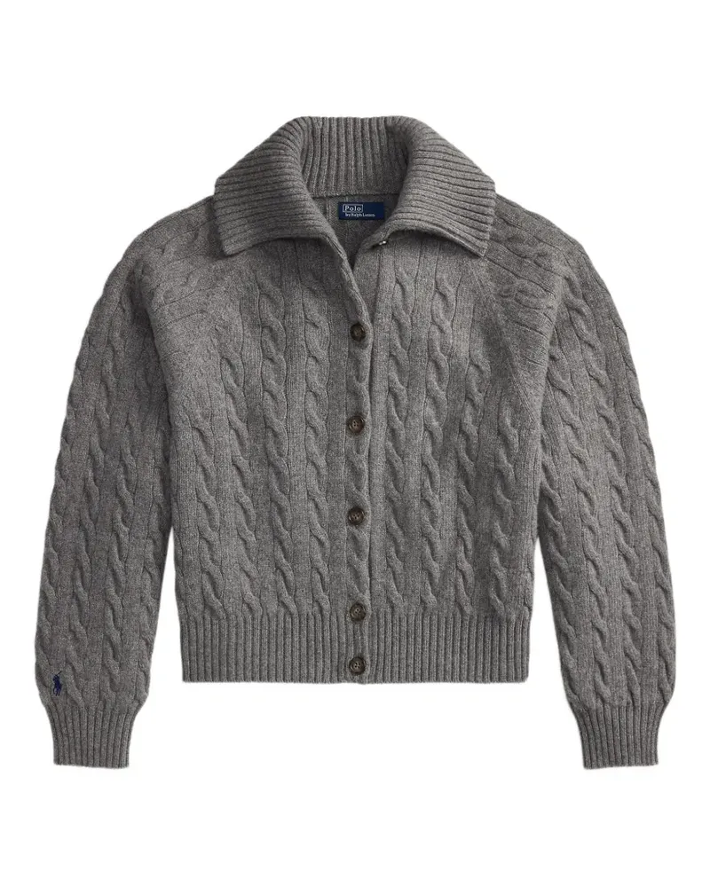 Ralph Lauren Cardigan mit Zopfmuster - Grau Grau
