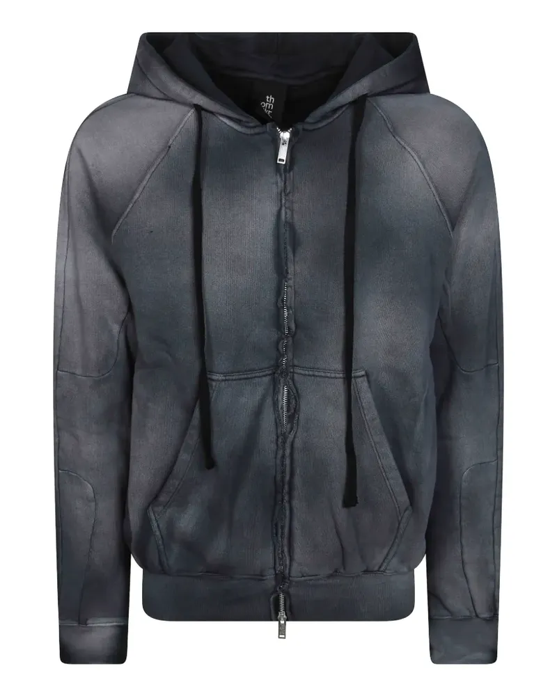 THOM KROM faded-effect zip-up hoodie - Grau Grau