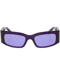 Balenciaga Eckige Sonnenbrille mit Logo-Print Violett