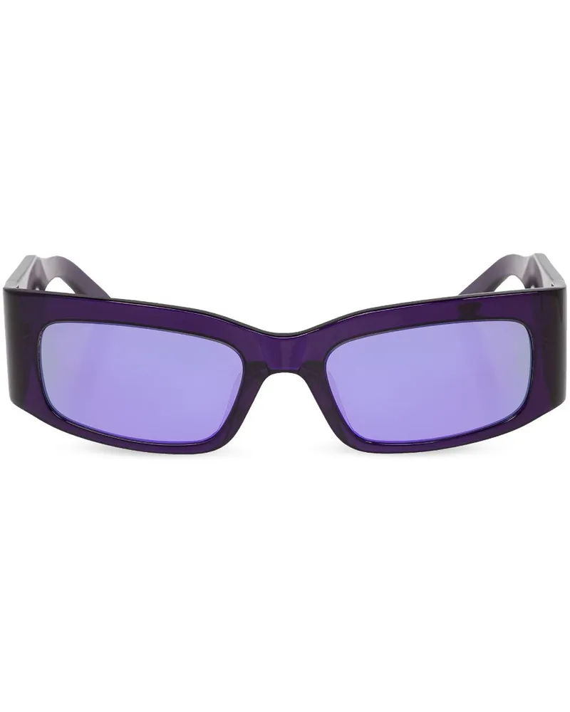Balenciaga Eckige Sonnenbrille mit Logo-Print - Violett Violett