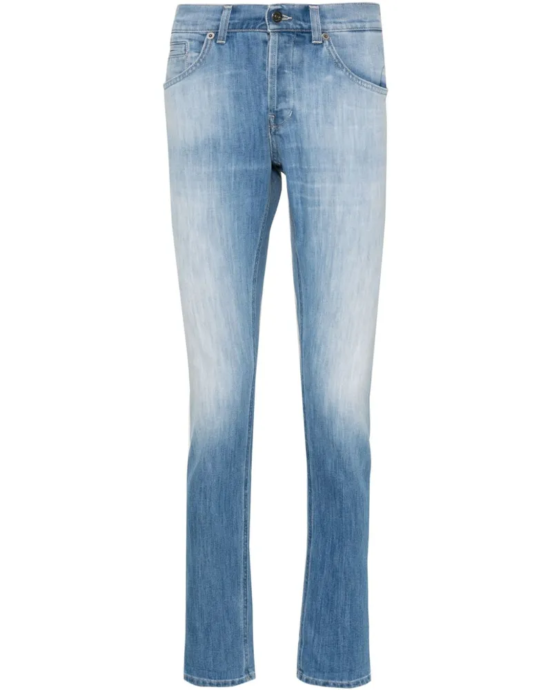 Dondup George Jeans mit Logo-Schild - Blau Blau
