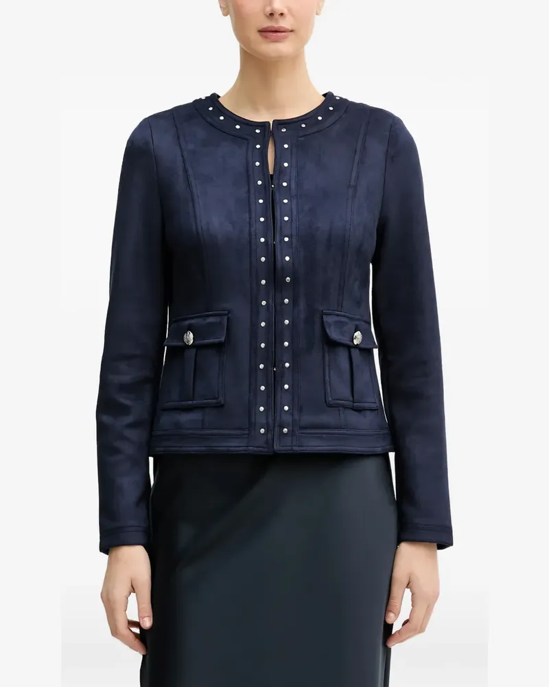Joseph Ribkoff Jacke mit Nieten-Vordertaschen - Blau Blau