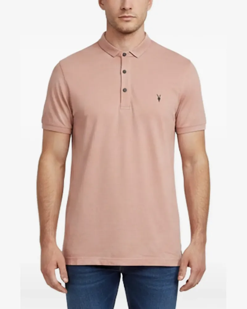 AllSaints Poloshirt mit kurzen Ärmeln - Rosa Rosa