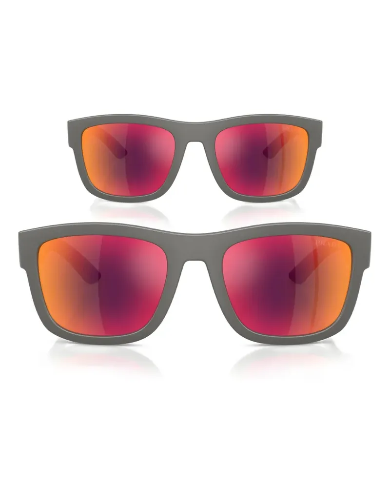 Prada rectangle-frame sunglasses - Grau Grau