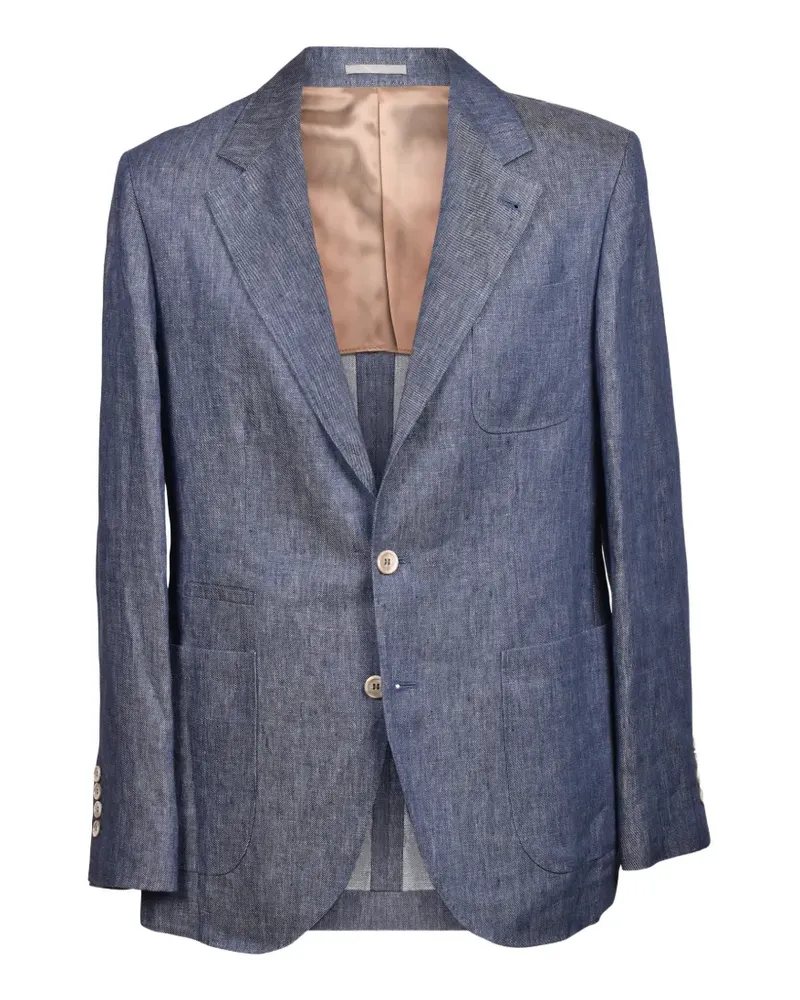 Brunello Cucinelli three-button blazer - Blau Blau
