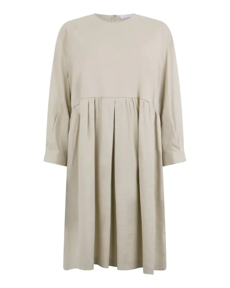 Fabiana Filippi three-quarter sleeves draped dress - Nude Nude