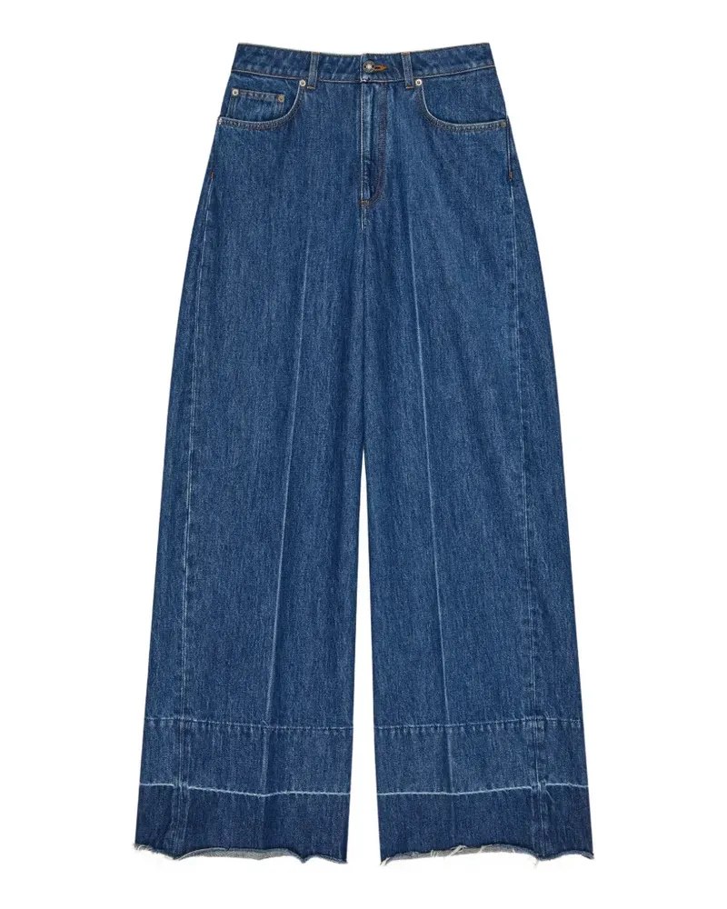 Givenchy Wide-Leg-Jeans mit Zickzackmuster - Blau Blau