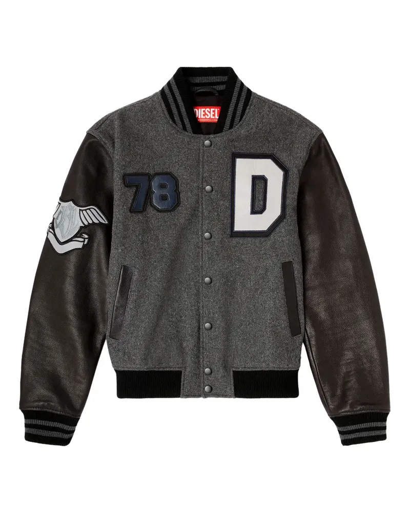 Diesel A-Arry-Cp Jacke mit Patches - Grau Grau