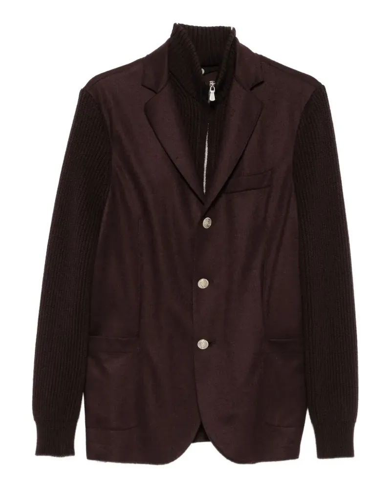 Eleventy Jacke mit gerippten Ärmeln - Violett Violett