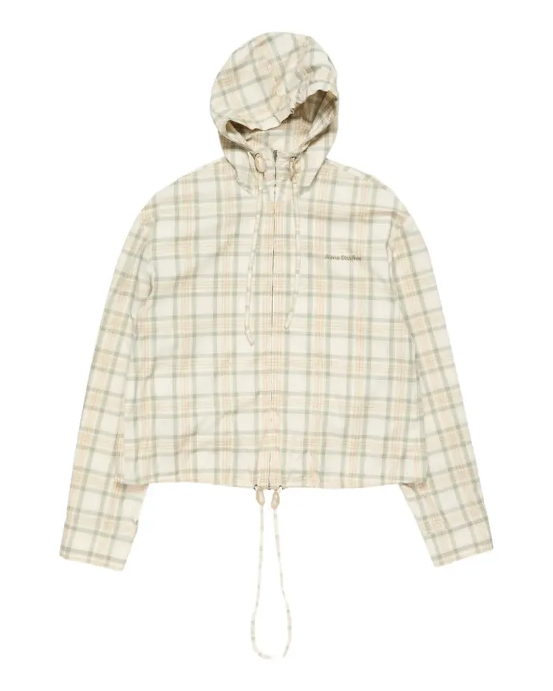 Acne Studios Karierte Kapuzenjacke - Nude Nude