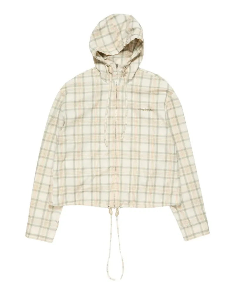 Acne Studios Karierte Kapuzenjacke - Nude Nude