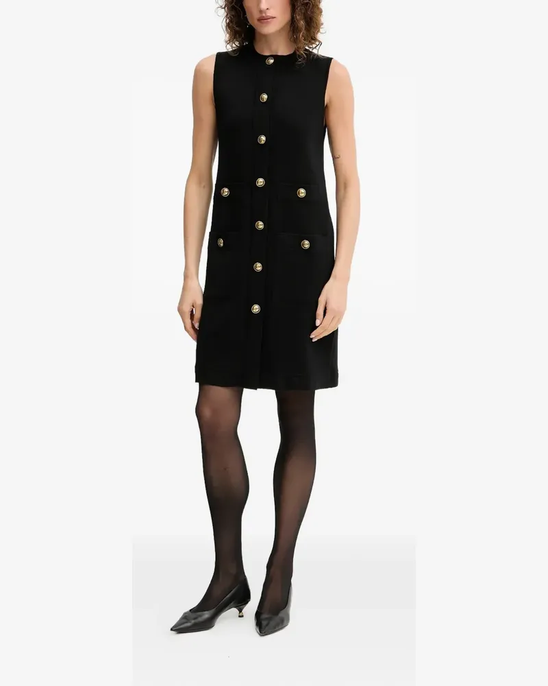 Luisa Spagnoli button-fastening mini dress - Schwarz Schwarz