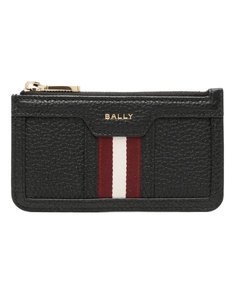 Bally stripe zip-around cardholder - Schwarz Schwarz
