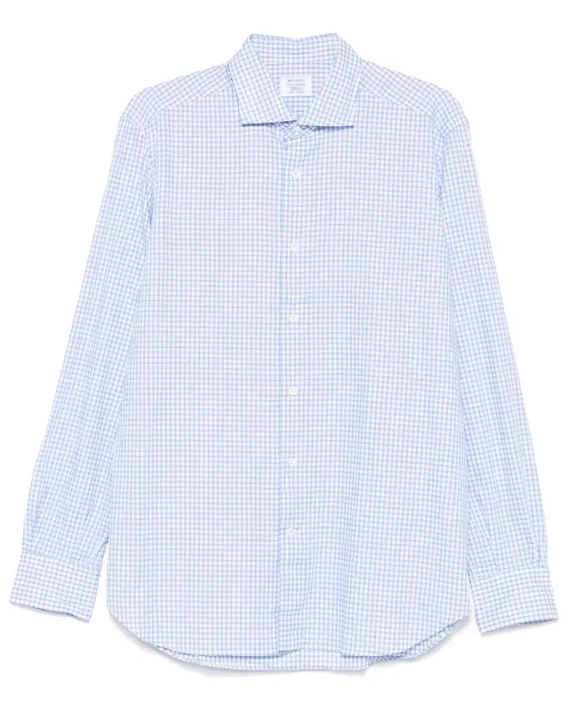MAZZARELLI Hemd mit Vichy-Karo - Weiß Weiß