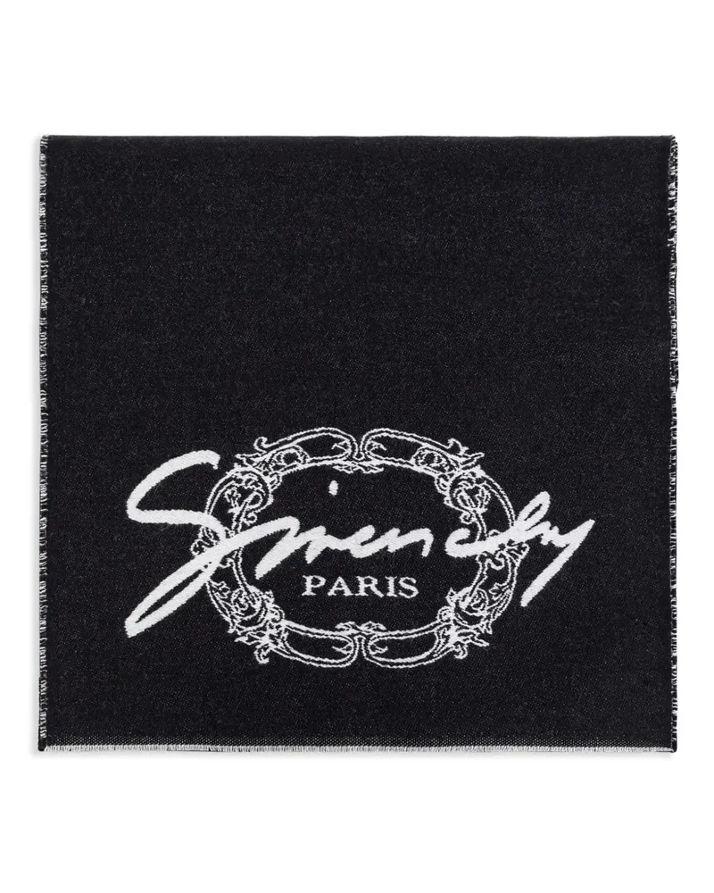 Givenchy Intarsien-Schal mit Logo - Schwarz Schwarz