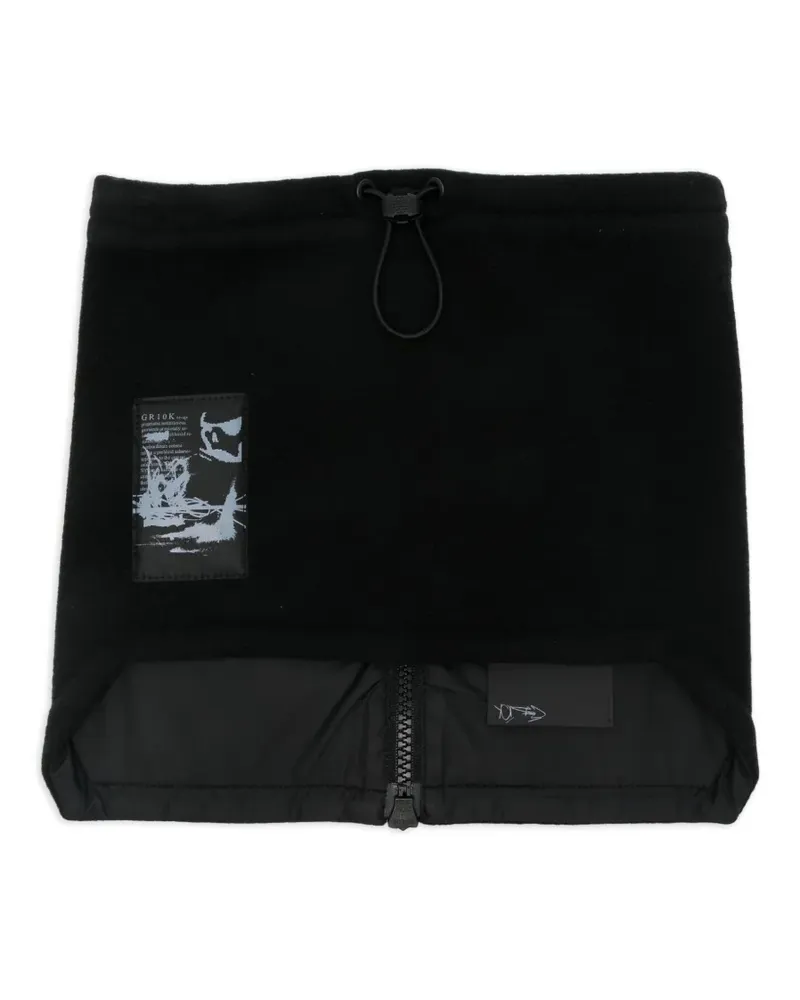 GR10K Schal mit Logo-Detail - Schwarz Schwarz