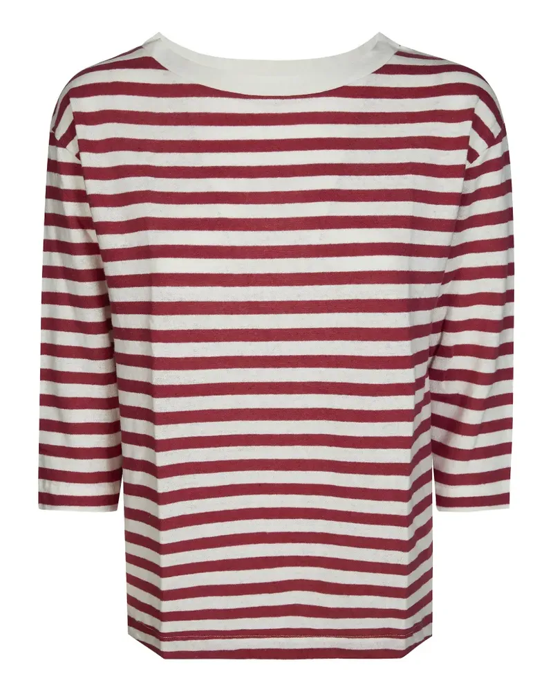 Majestic boat-neck striped T-shirt - Rot Rot