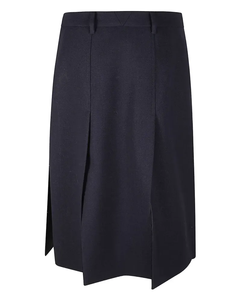 Prada pleated belt loops skirt - Blau Blau