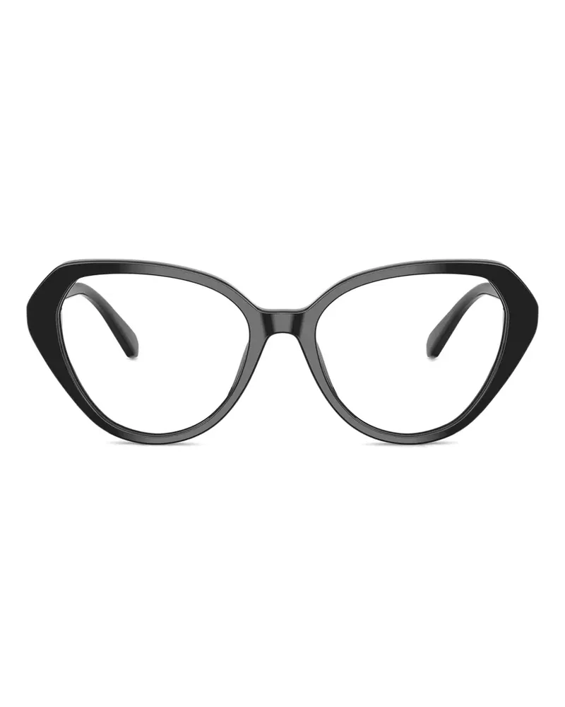 Swarovski Cat-Eye-Brille mit Kristallen - Schwarz Schwarz
