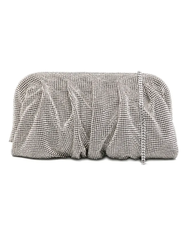 Benedetta Bruzziches Clutch mit Kristallverzierung - Silber Silber