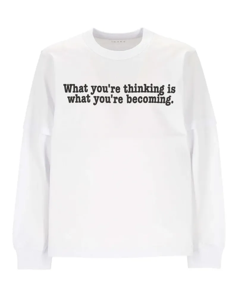 Sacai Muhammad Ali T-Shirt im Layering-Look - Weiß Weiß