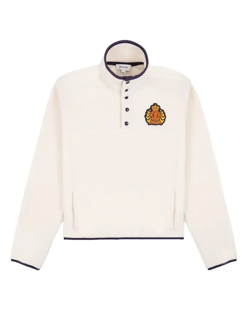 SPORTY & RICH Sweatshirt mit Logo-Patch - Weiß Weiß