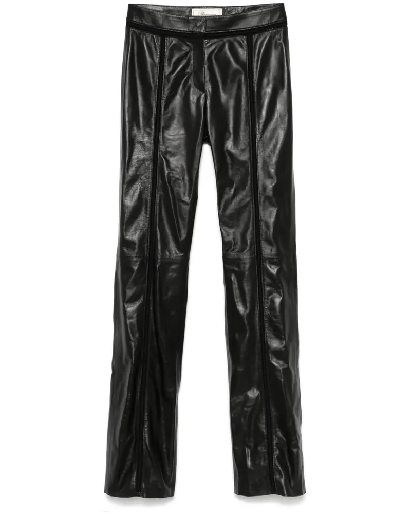 Blumarine Hose aus Leder - Schwarz Schwarz