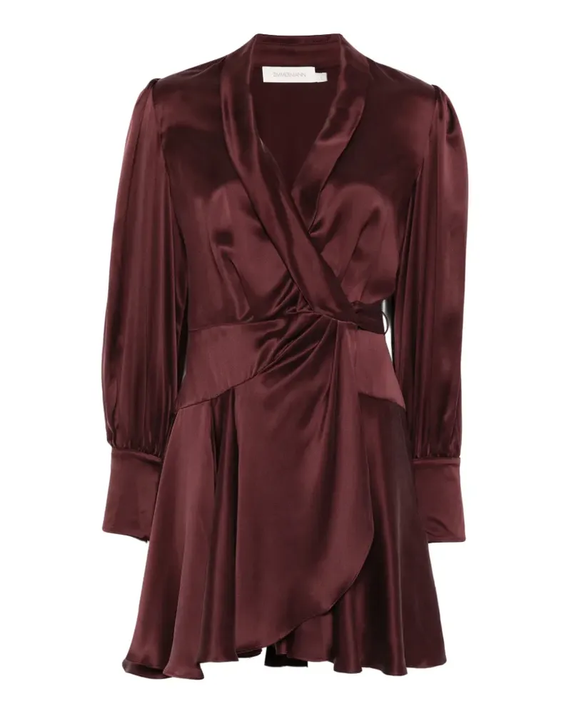Zimmermann wrap-draped mini dress - Rot Rot