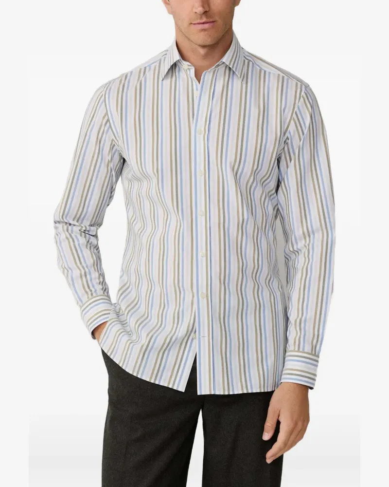 Hackett Bengal Hemd mit Pimlico-Kragen - Weiß Weiß