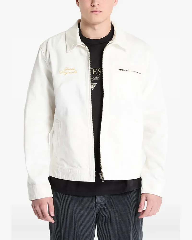 Guess zip-up embroidered jacket - Nude Nude