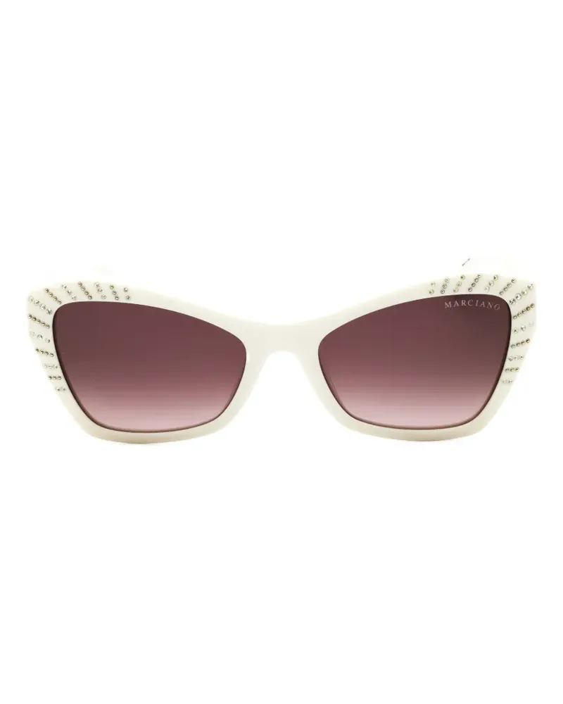 MARCIANO Los Angeles crystal-embellished cat-eye sunglasses - Weiß Weiß