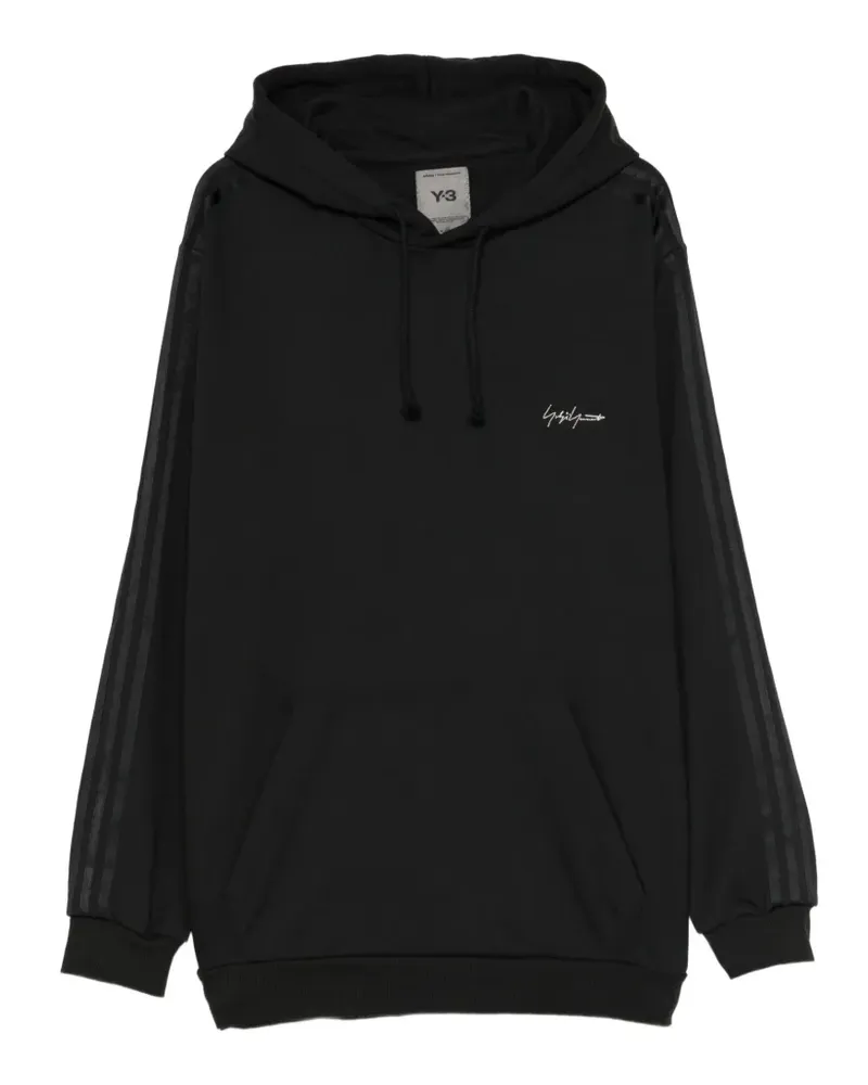 Yohji Yamamoto Y-3 Kuro Hoodie mit Streifen - Schwarz Schwarz
