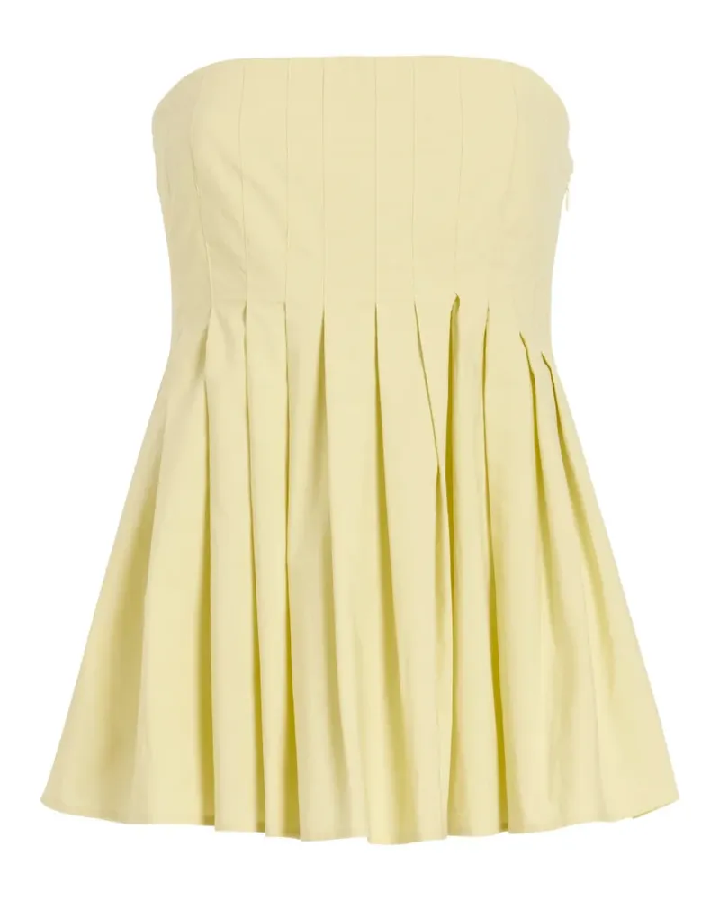 Proenza Schouler Schulterfreies Avine Top mit Falten - Gelb Gelb