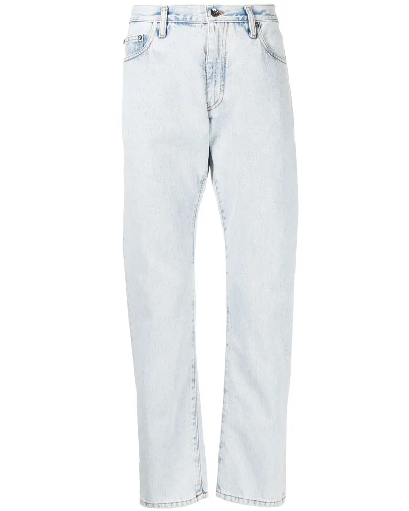 OFF-WHITE Gerade Jeans mit Arrows-Print - Blau Blau