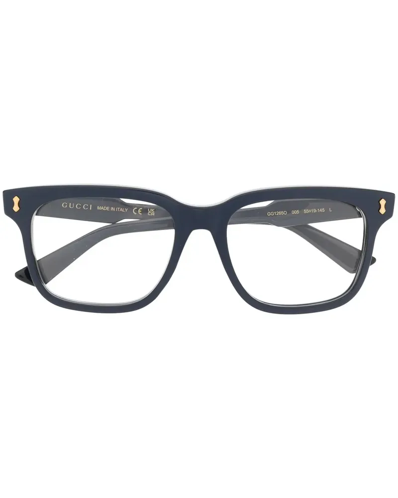 Gucci Brille mit Logo - Blau Blau