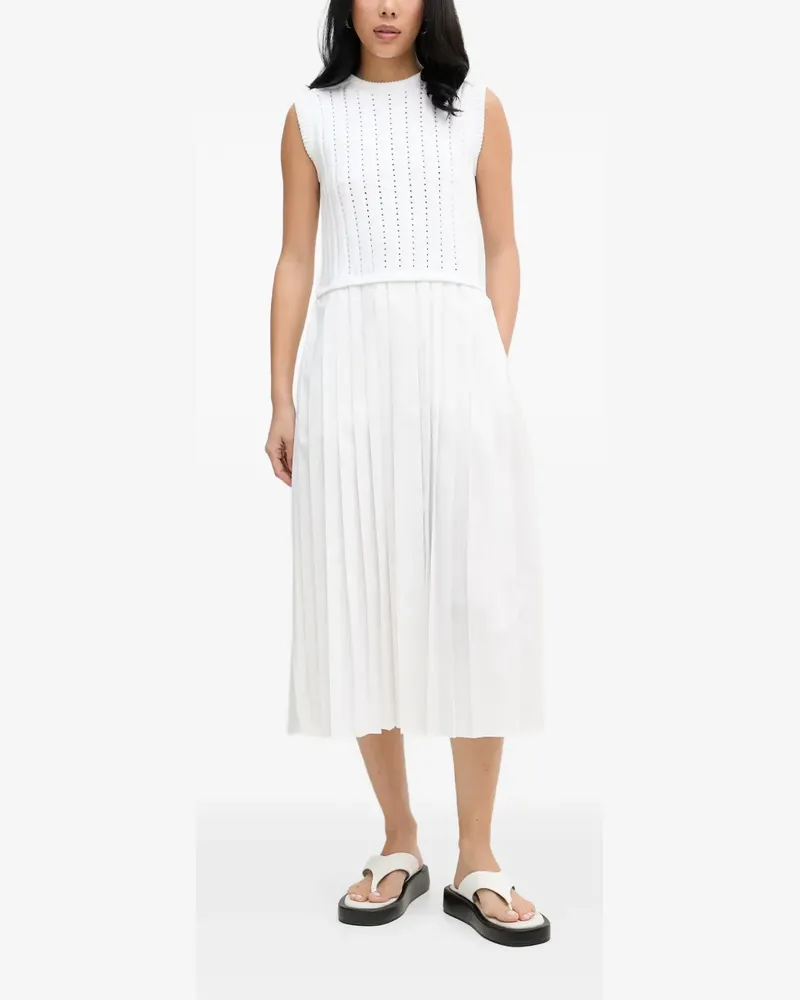 Iceberg pleated midi dress - Weiß Weiß