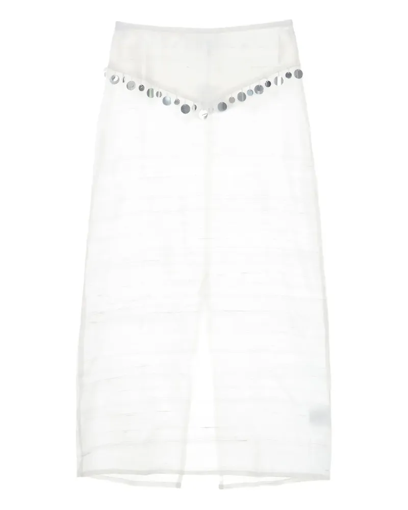 GIMAGUAS Midirock mit Nieten - Weiß Weiß