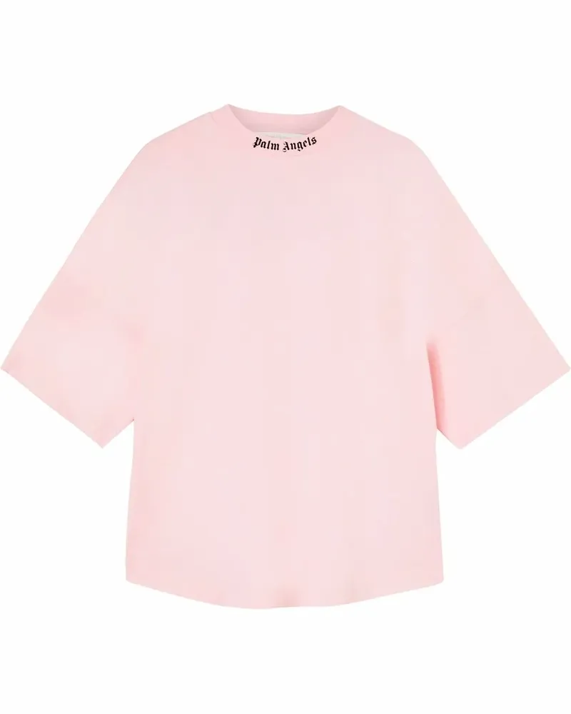 Palm Angels T-Shirt mit Logo-Print - Rosa Rosa