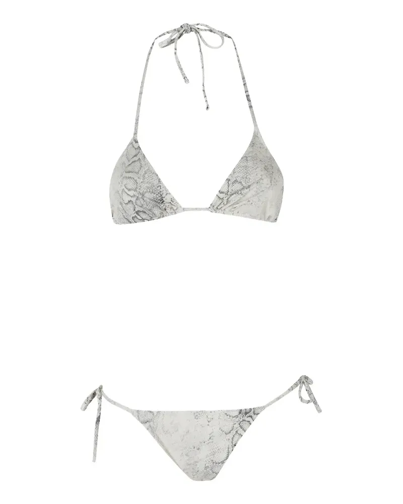Federica Tosi snake-print triangle bikini - Nude Nude