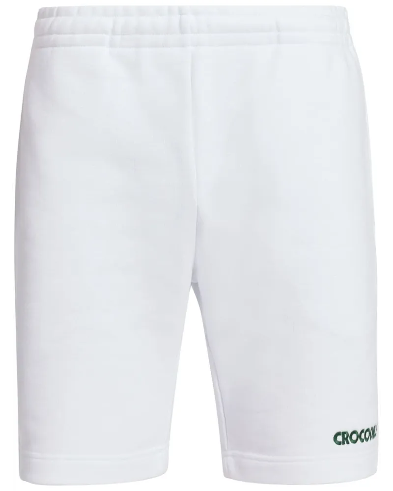 Lacoste Joggingshorts mit Slogan-Stickerei - Weiß Weiß