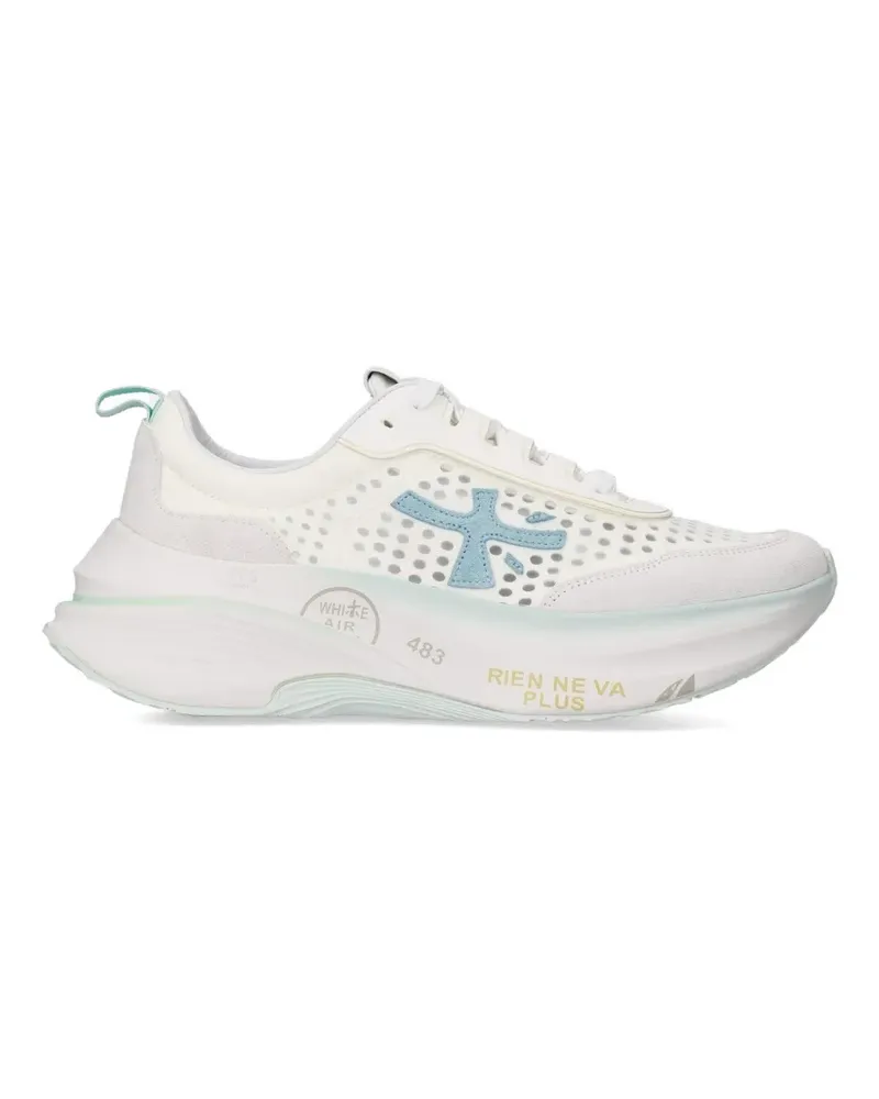 Premiata perforated-detail sneakers - Weiß Weiß