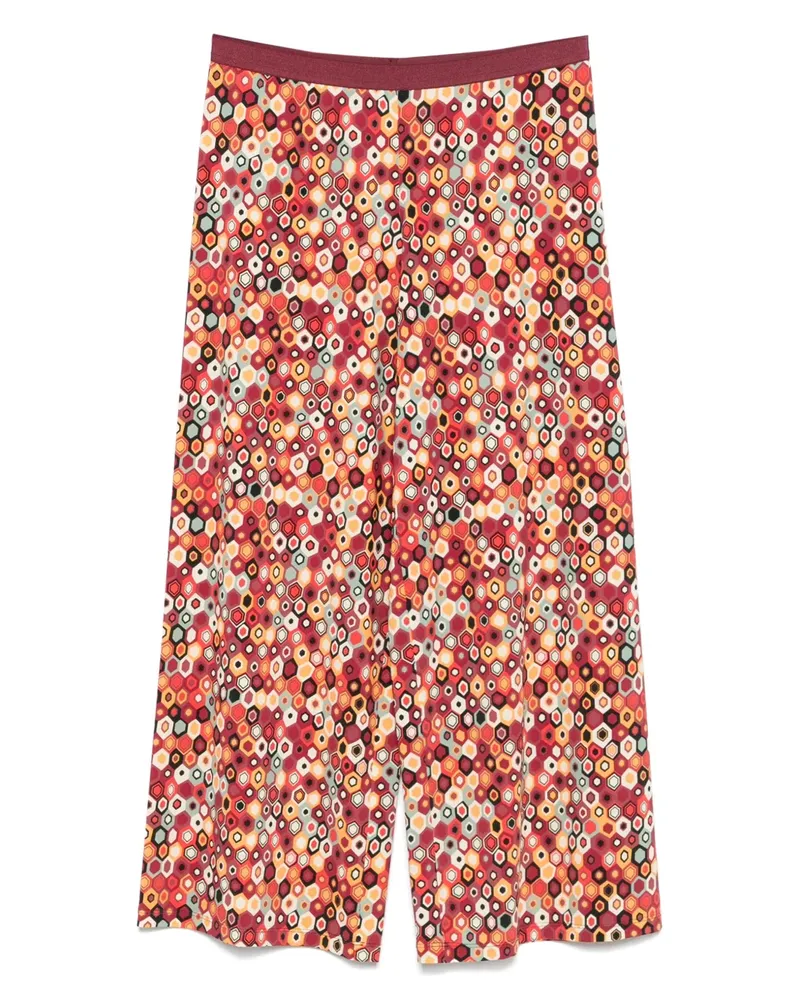 SIYU Gerade Hose mit geometrischem Print - Rot Rot