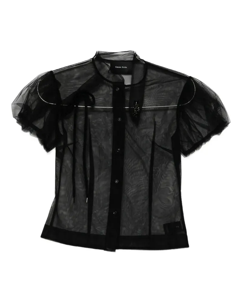 Simone Rocha tulle shirt - Schwarz Schwarz