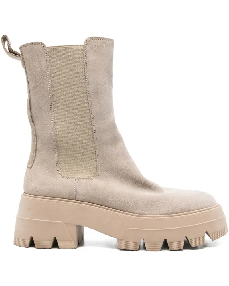 Marc O'Polo Plateau-Stiefel mit Stretcheinsätzen 70mm - Nude Nude