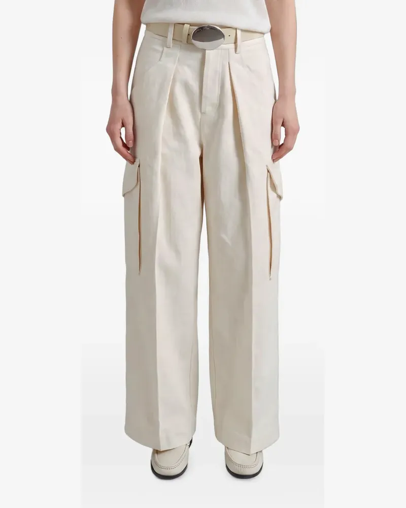 FRANKIE Shop Oslo pleated cargo pants - Nude Nude