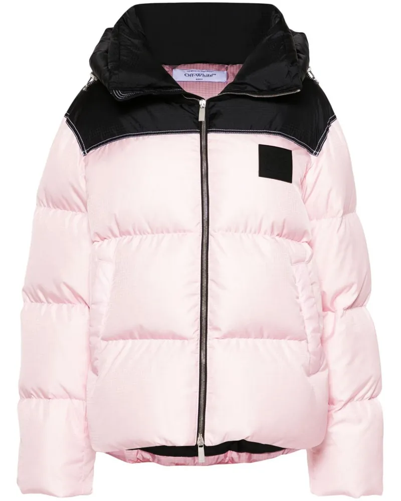 OFF-WHITE Gefütterte Jacke mit Logo-Applikation - Rosa Rosa